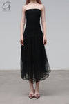 marc le bihan strapless dress 21924 black (21925 )